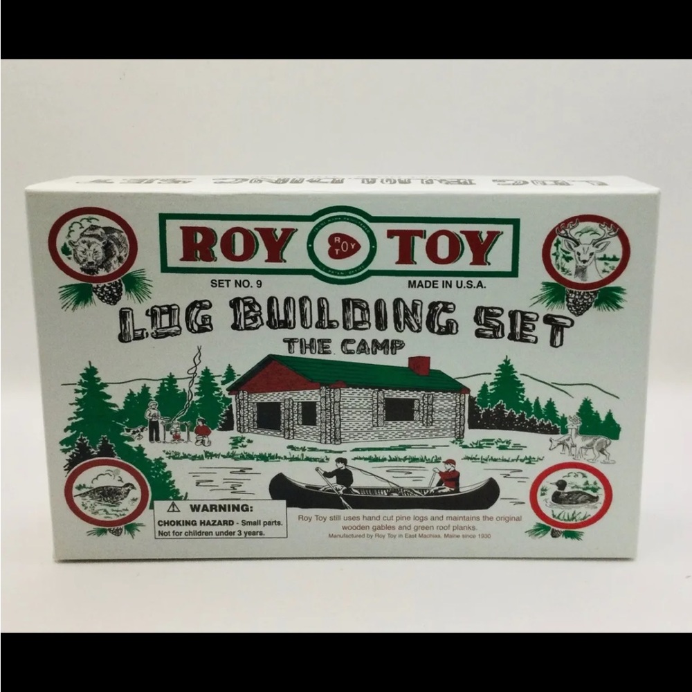 Roy Toy Log Building Set The Camp Complete Set No. 9 Wooden made in USA